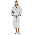 Terry Velour Kimono Robe (White Embroidered)